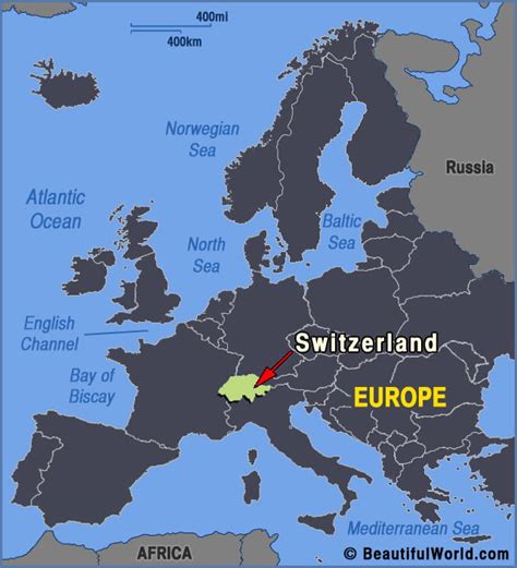 Switzerland On Europe Map